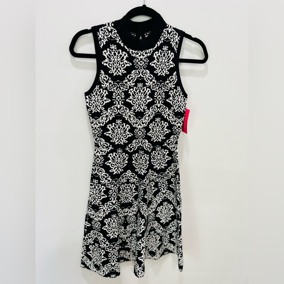 NWT- Black and Off White Sweater Dress - XS - Picture 1 of 6